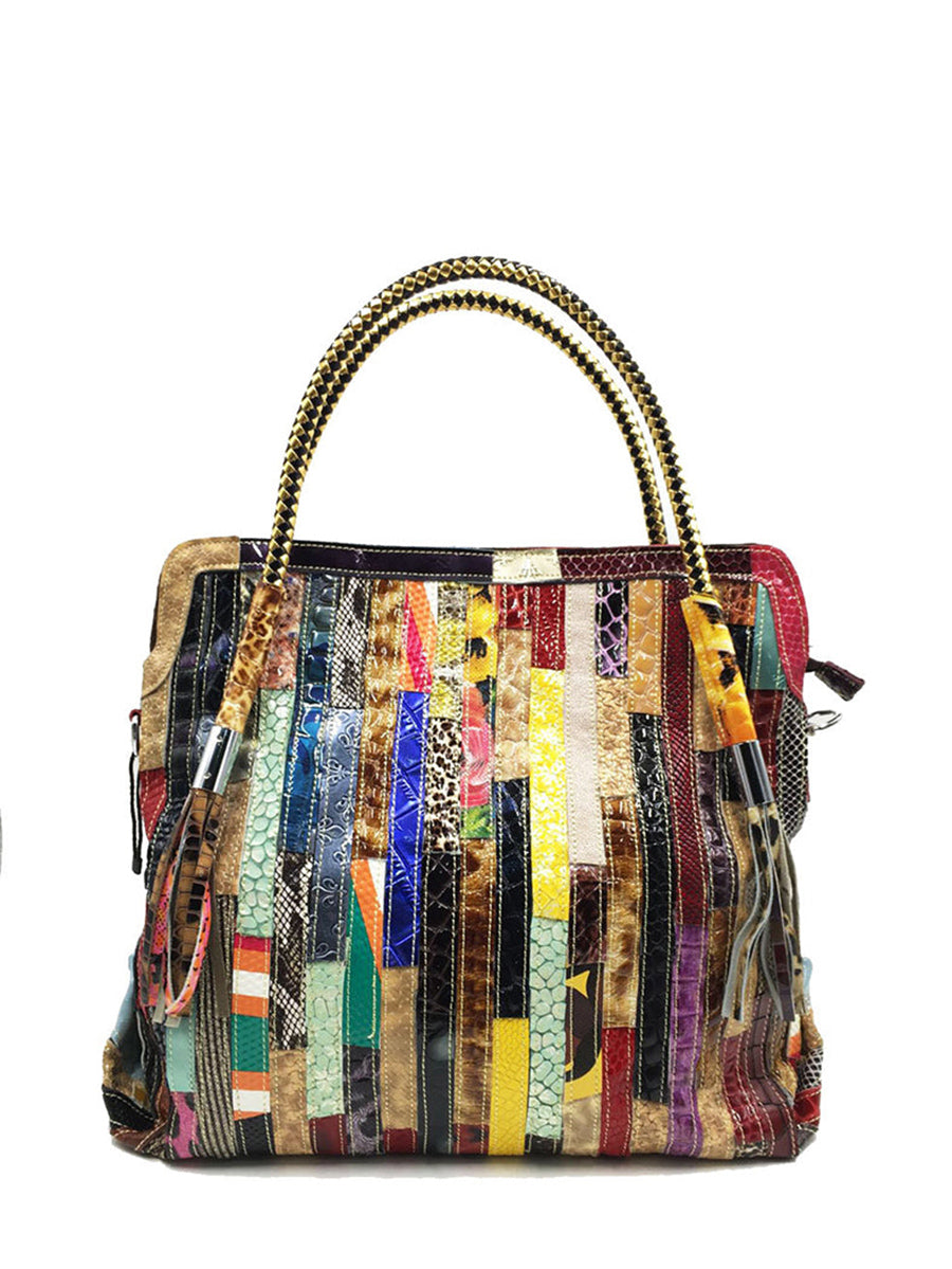 Lady's Fashion Western Style Colorful Handbag