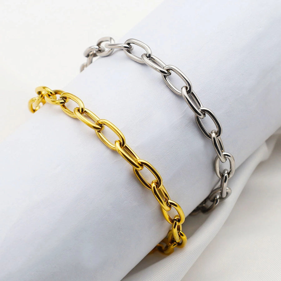 Elegant Classic Style Geometric 304 Stainless Steel Bracelets In Bulk