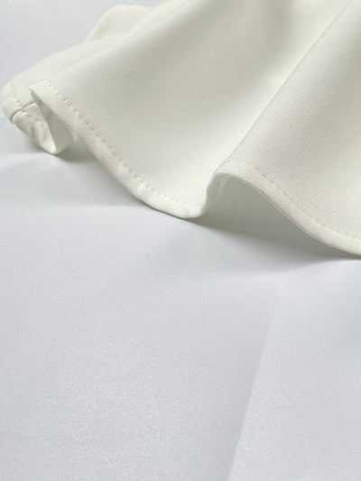 Long Sleeves Loose Pleated Solid Color Split-Front Off-The-Shoulder Blouses&Shirts Tops