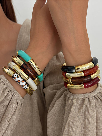Contrast Color Geometric Bracelet Accessories