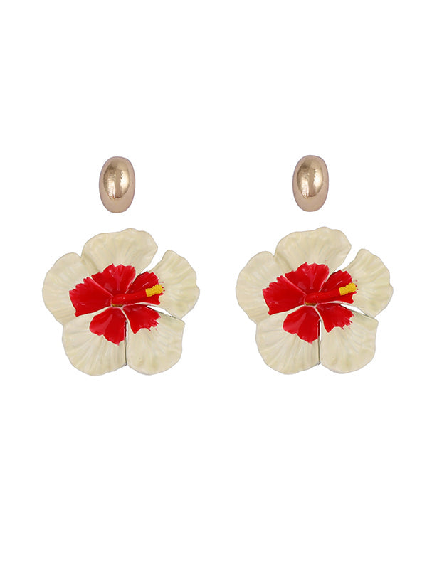 Flower Shape Earrings 3Pcs Accessories + Rings Accessories
