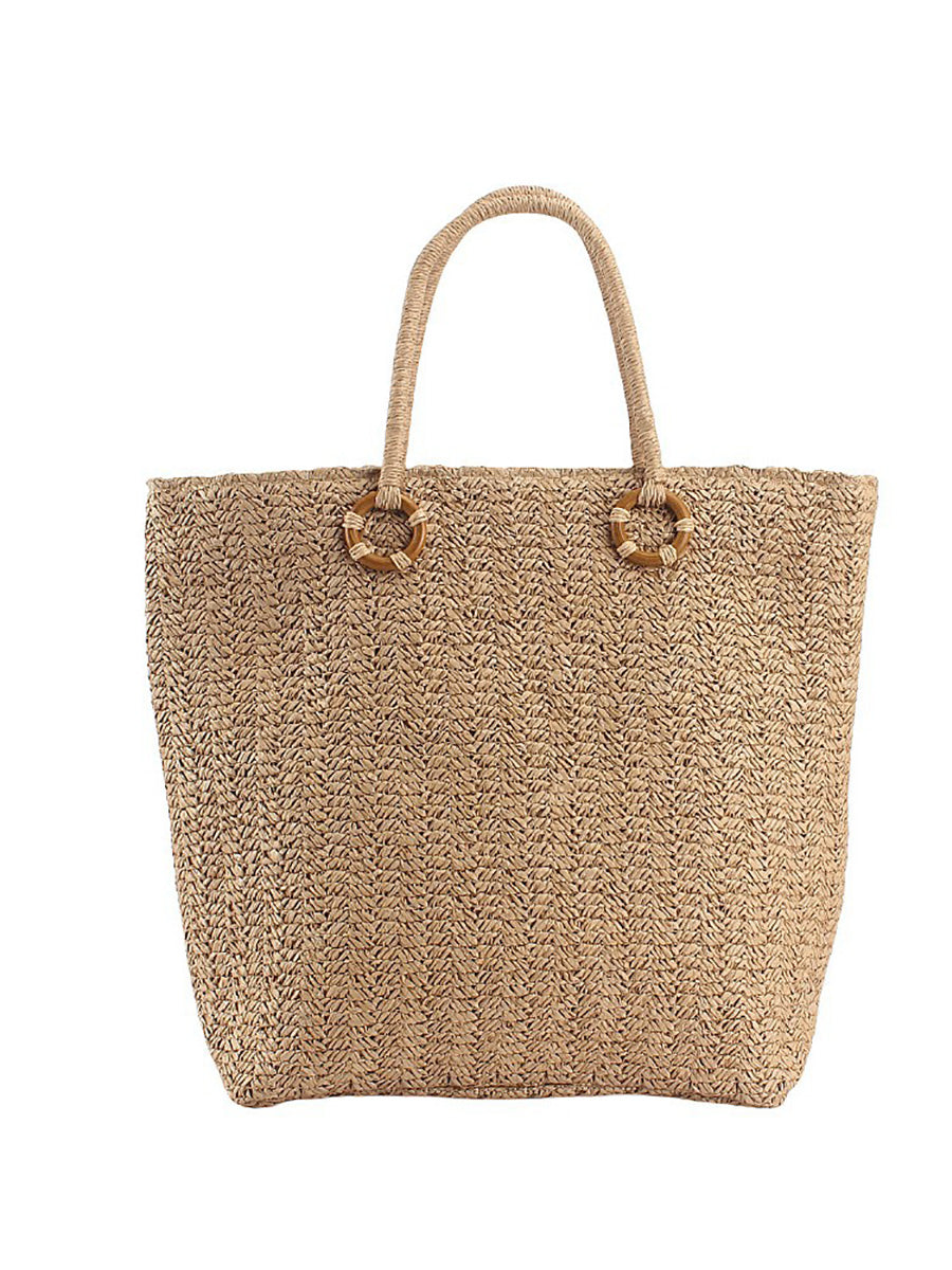 Women Casual Straw Weave Tote Bag