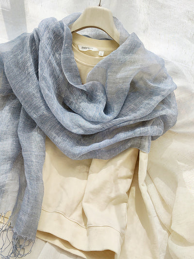 Women Vintage Summer Linen Shawl Scarf