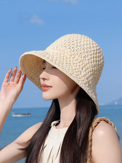 Women Summer Casual Weave Sunproof Hat