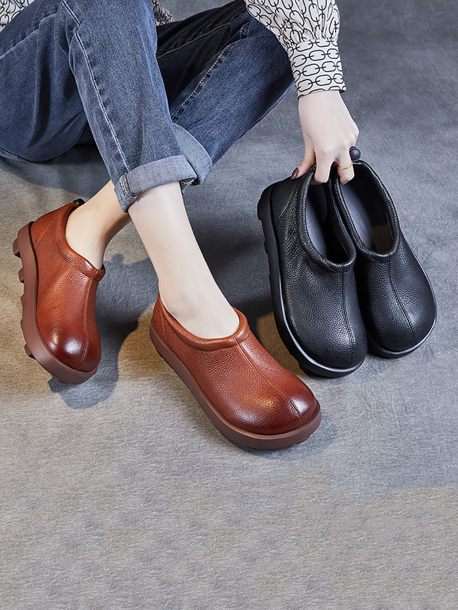 Women Casual Summer Soft Leather Shoes