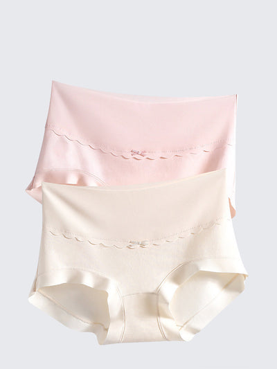 7 Pieces Summer Women Artsy Pure Color Underwear