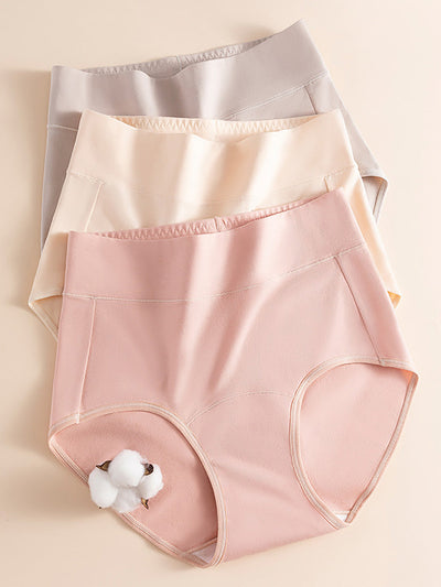5 Pieces Summer Women High Waist Cotton Underwear