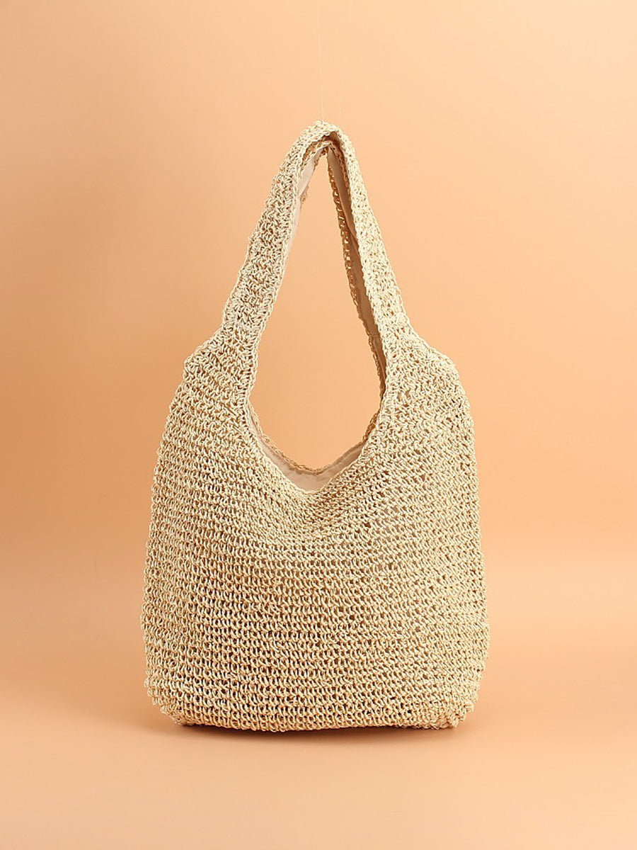 Women Summer Casual Weave Shoulder Bag