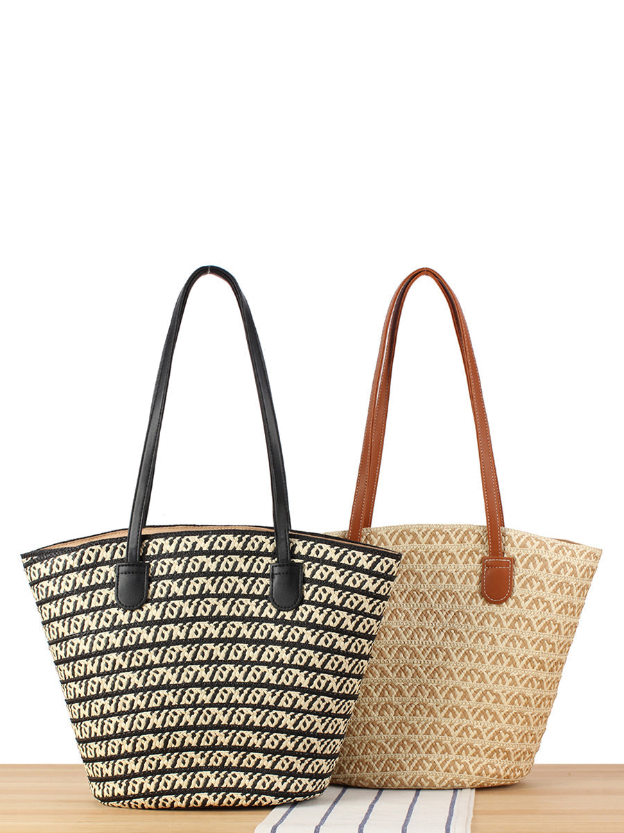 Women Fashion Knitted Large Capacity Shoulder Bag