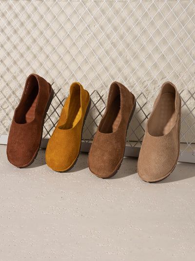Women Summer Genuine Leather Soft Flat Shoes
