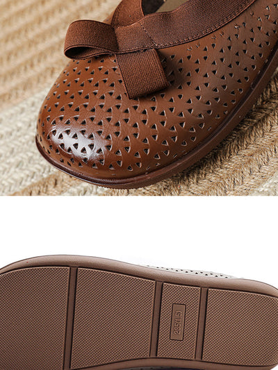 Women Casual Genuine Leather Soft Flat Shoes