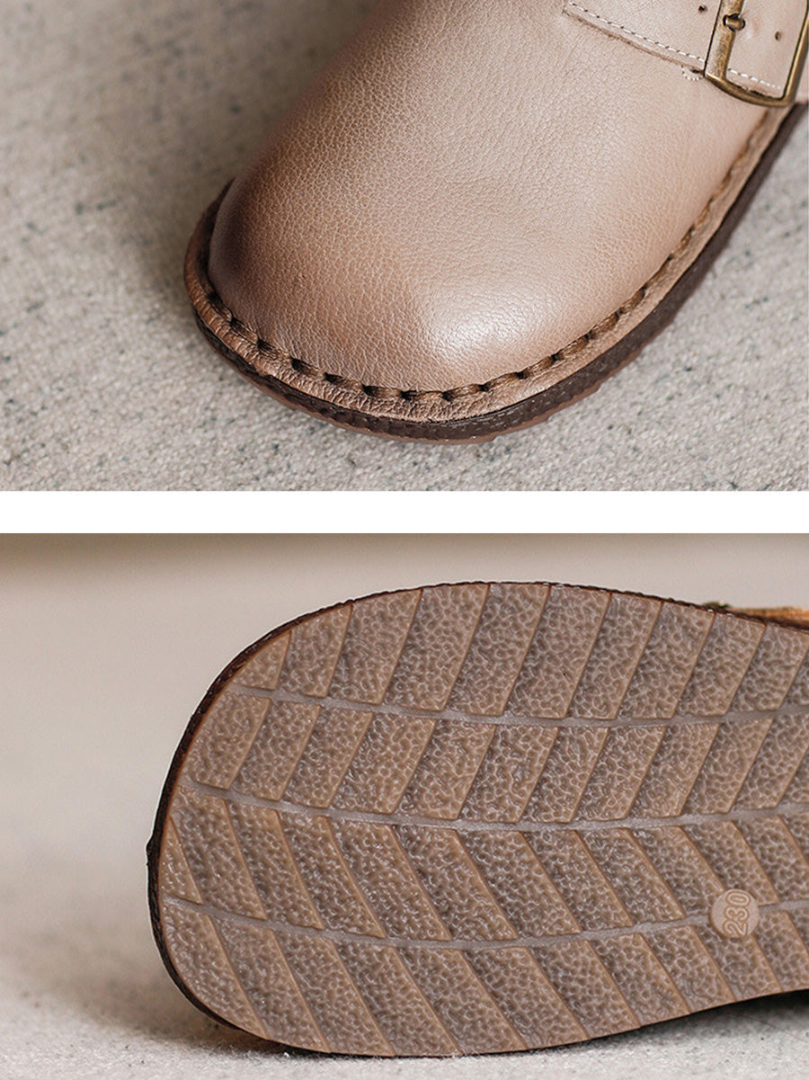 Women Summer Vintage Casual Leather Sandals