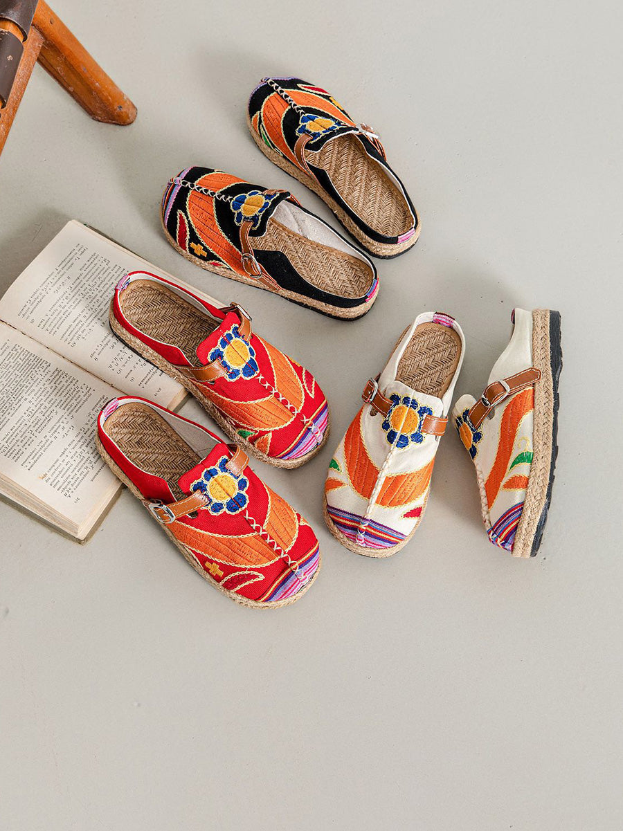 Women Ethnic Summer Embroidery Cloth Shoes
