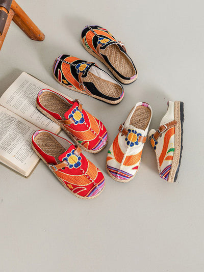 Women Ethnic Summer Embroidery Cloth Shoes
