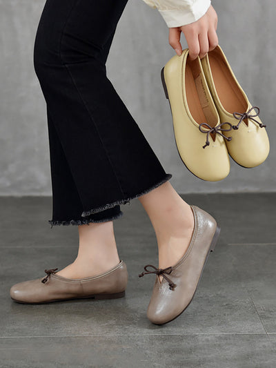 Women Casual Genuine Leather Low Heel Shoes