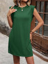 A-Line Loose Solid Color Split-Joint Round-Neck Mini Dresses