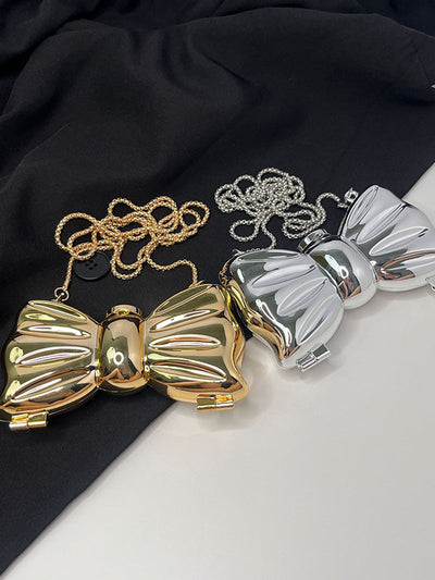 Chains Geometric Shiny Solid Color Bags Accessories