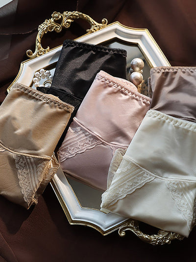3 Pieces Women Summer Lace High Waist Underwear