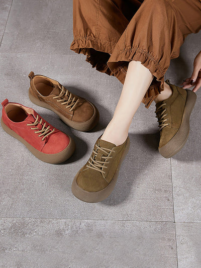 Women Summer Genuine Leather Strap Flat Shoes