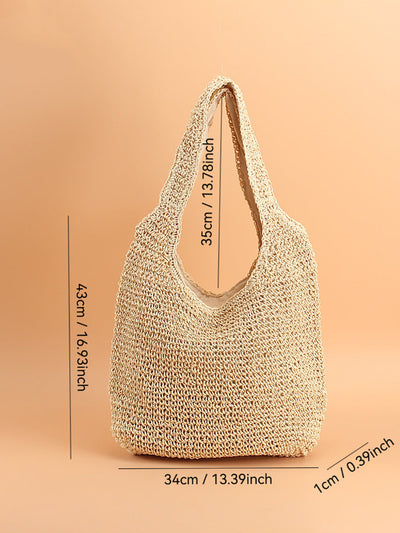 Women Summer Casual Weave Shoulder Bag