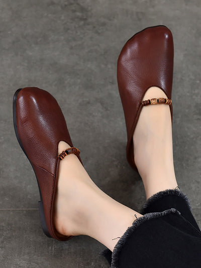 Women Vintage Summer Soft Leather Sandals