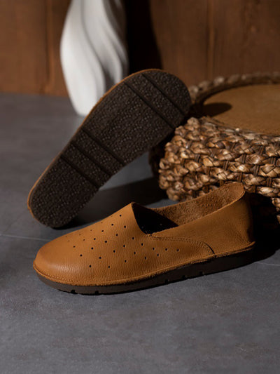 Couple Summer Soft Leather Low Heel Shoes