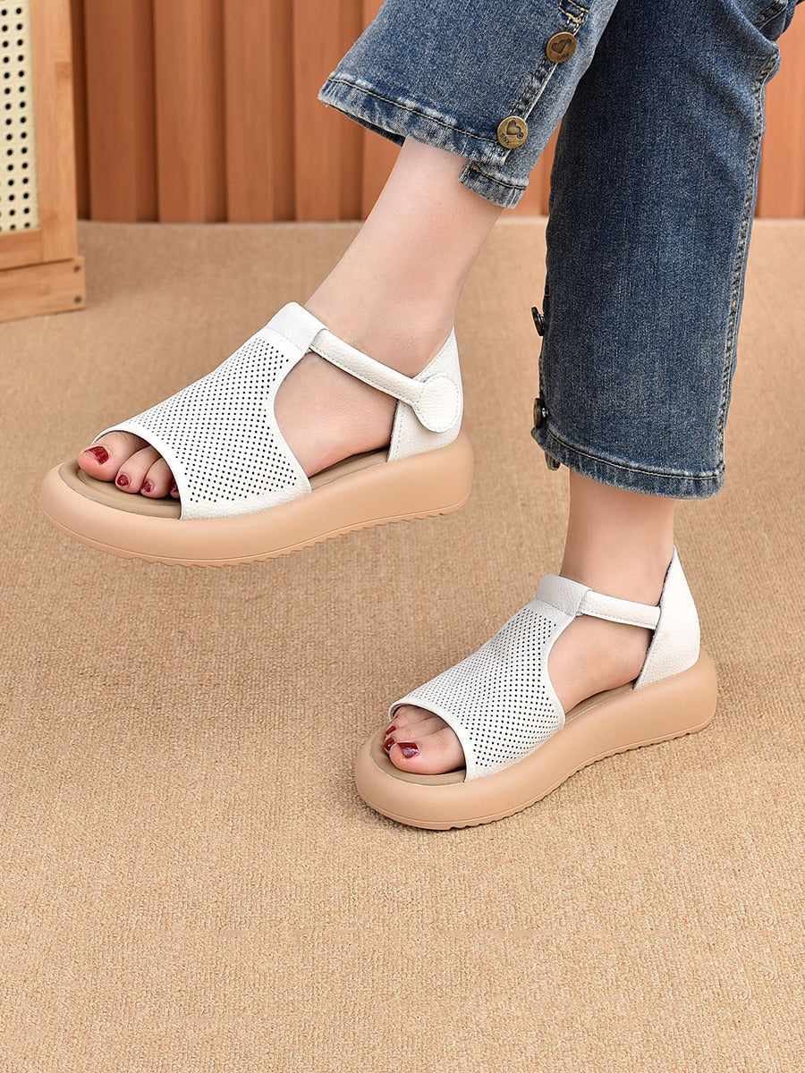 Women Summer Casual Leather Platfrom Sandals