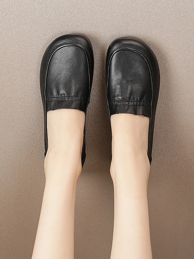 Women Casual Soft Genuine Leather Low Heel Shoes