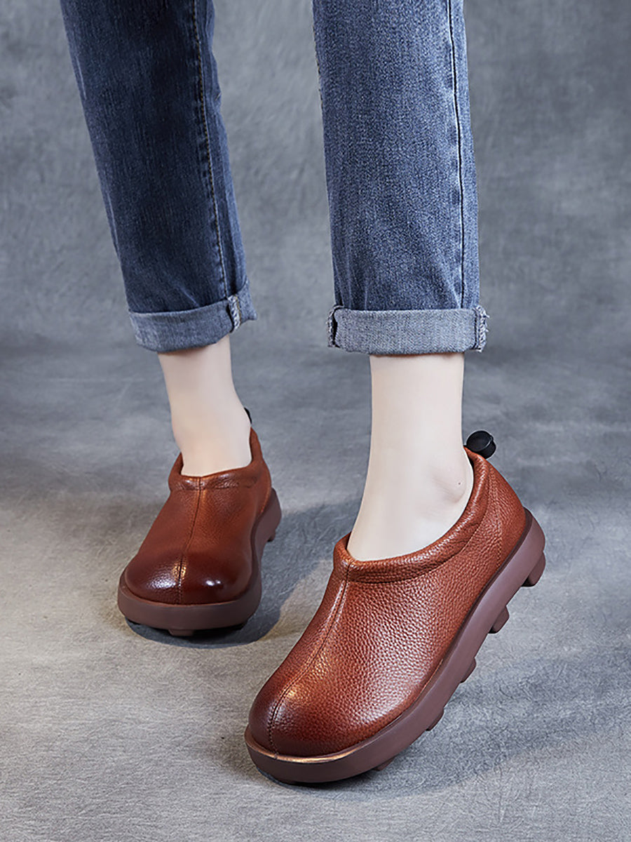 Women Casual Summer Soft Leather Shoes