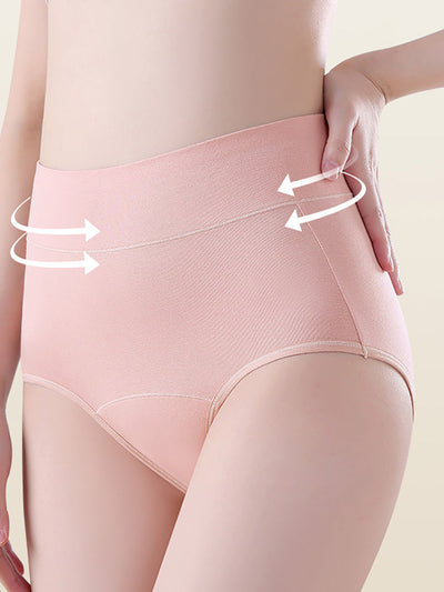 5 Pieces Summer Women High Waist Cotton Underwear
