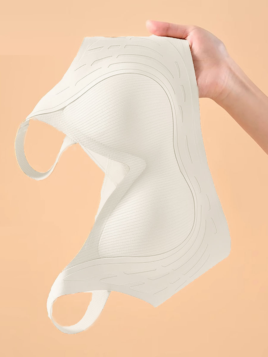 Women Casual Seamless Solid Fixed Cup Bra