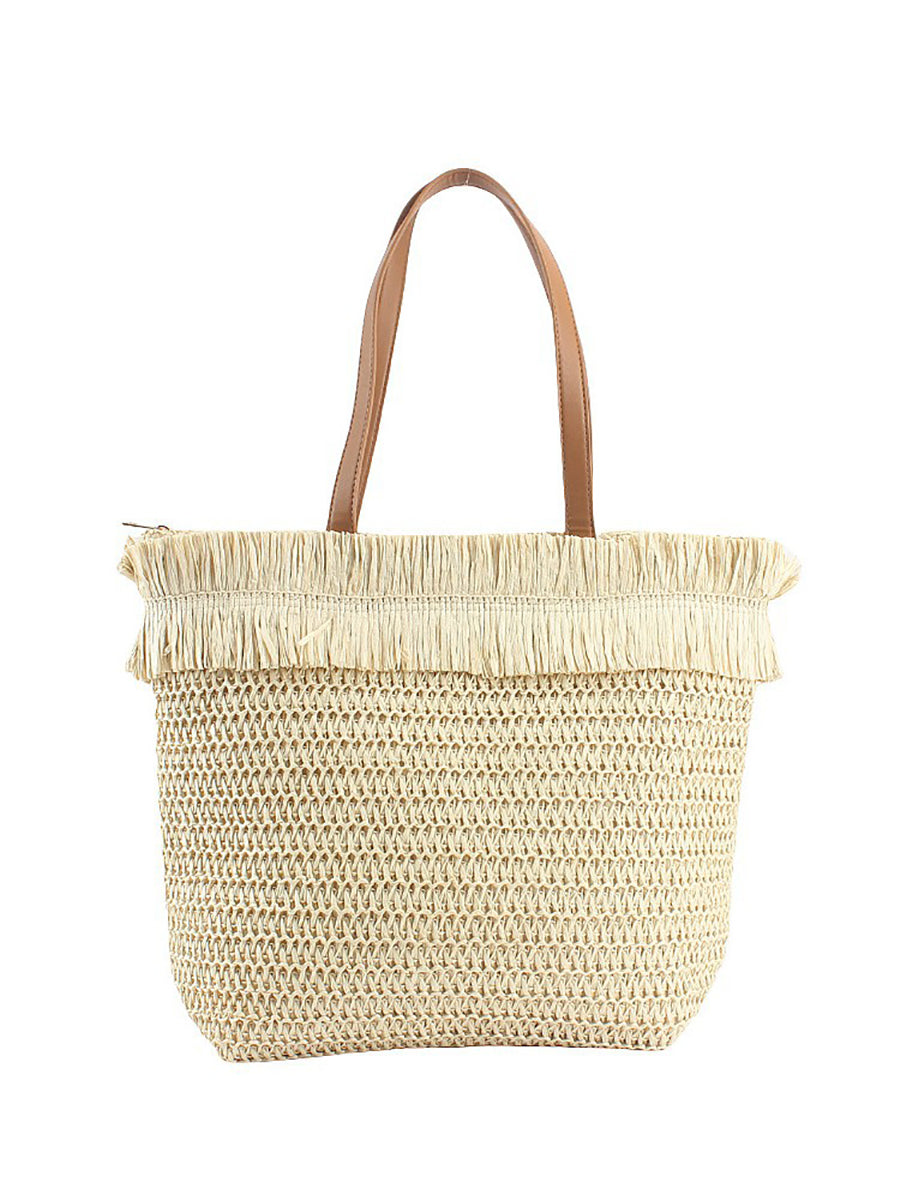 Women Casual Straw Weave Shoulder Bag Beach Bag