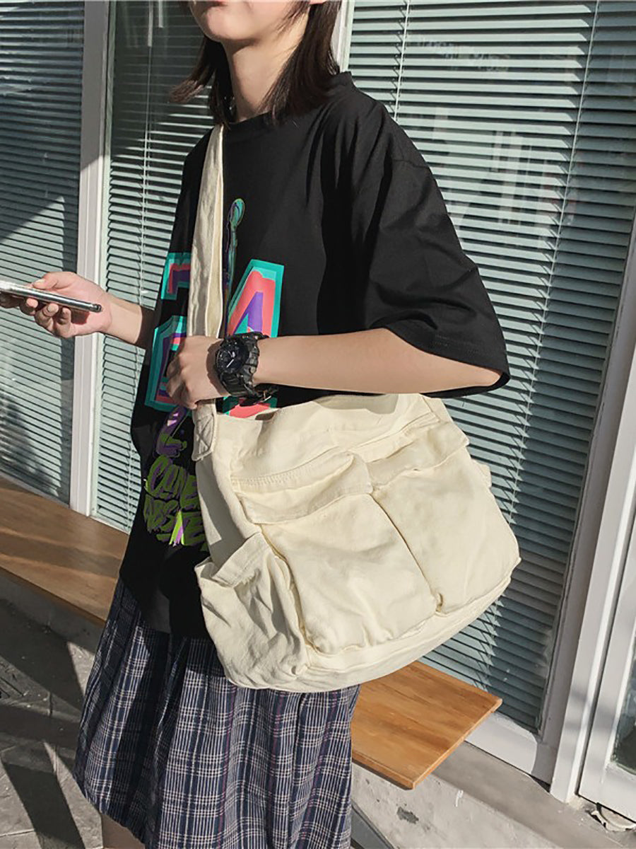 Large Capacity Casual Canvas Shoulder Bag