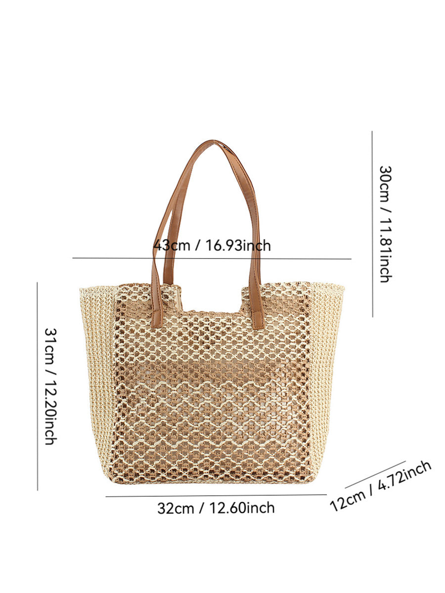 Women Summer Fashion Straw Weave Shoulder Bag