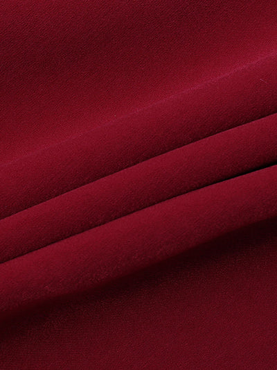 Loose Puff Sleeves Pleated Solid Color Split-Joint Stand Collar Blouses