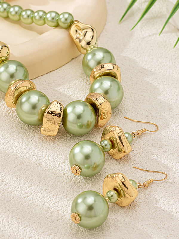 Contrast Color Geometric Drop Earrings Necklaces Accessories