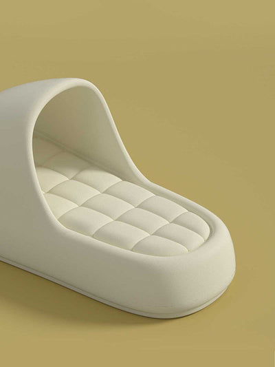 Open Toe Solid Color Platform Shoes Slippers