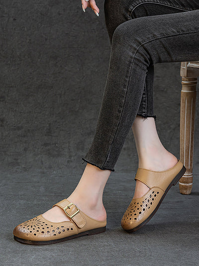 Women Summer Casual Genuine Leather Sandals