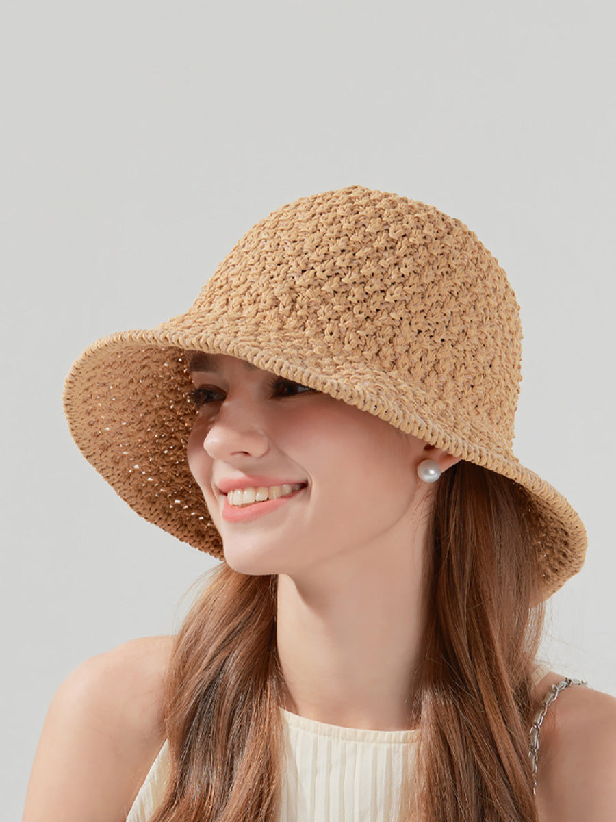 Women Casual Straw Weave Sunproof Hat