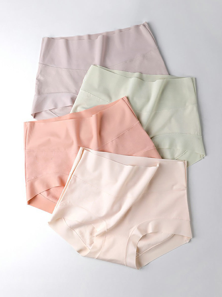 6 Pieces Summer Women Casual High Waist Underwear