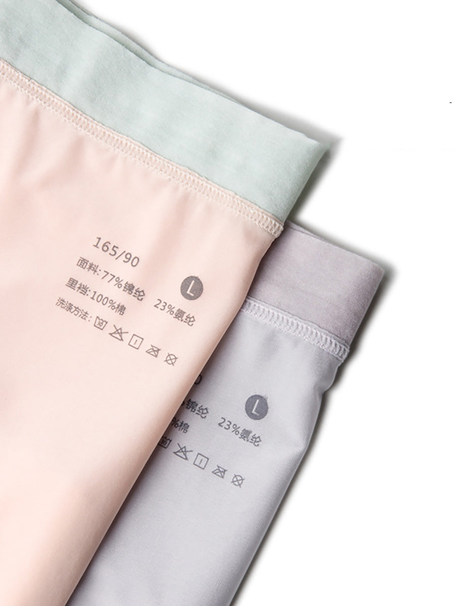 4 Pieces Summer Women Colorblock 100%Cotton Underwear