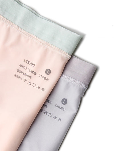 4 Pieces Summer Women Colorblock 100%Cotton Underwear