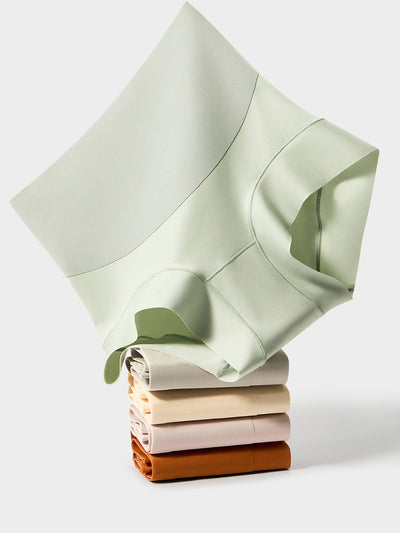 2 Pieces Summer Women Pure Color High Waist Underwear