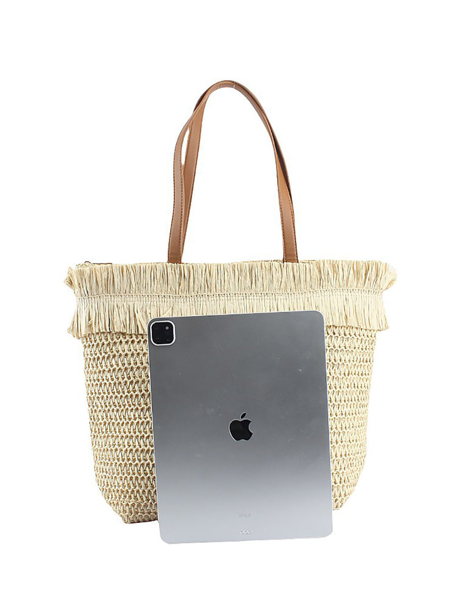 Women Casual Straw Weave Shoulder Bag Beach Bag