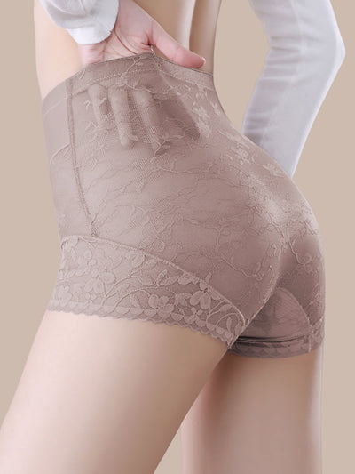 4 Pieces Summer Women Lace High Waist Underwear