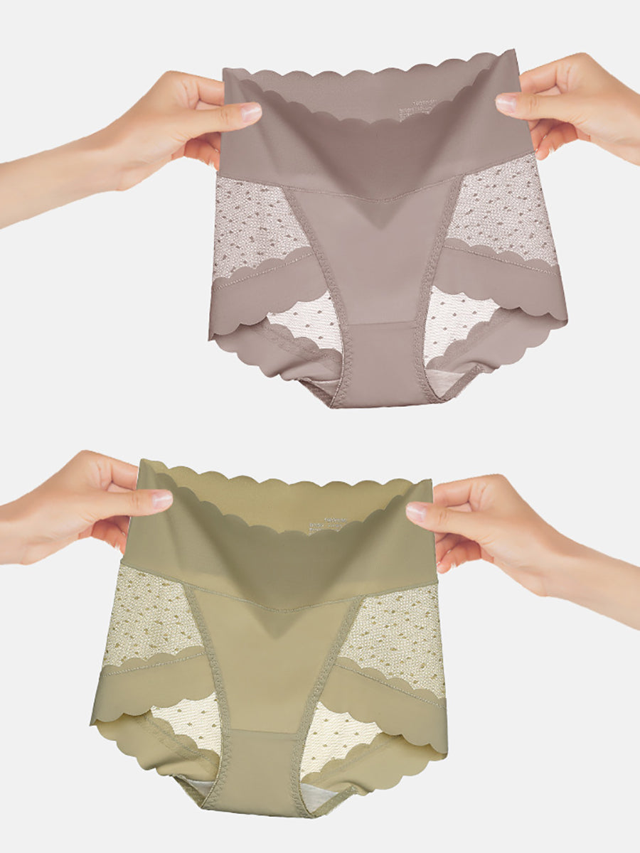 5 Pieces Summer Women Lace High Waist Underwear