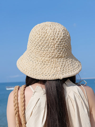 Women Summer Casual Weave Sunproof Hat