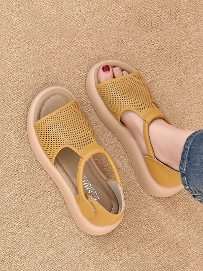 Women Summer Casual Leather Platfrom Sandals