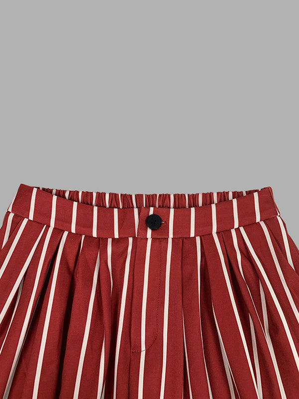 Loose Wide Leg Striped Casual Pants Bottoms Trousers