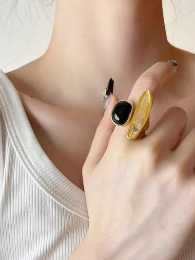 Geometric Shiny Rings Accessories